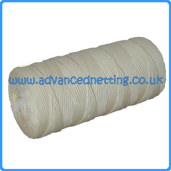 3mm (210/10x16) Soft White Braided Nylon Twine (1 kilo spool - Click Image to Close